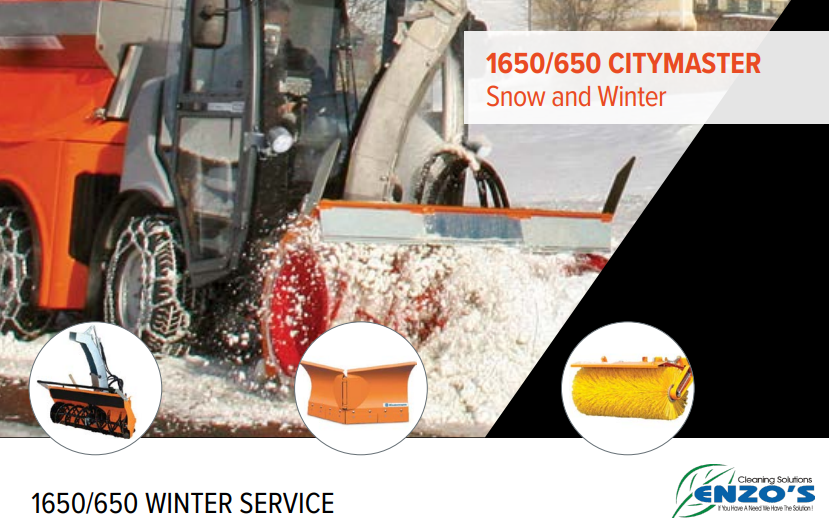 Citymaster winter service attachments — snow blower, plough, spreader