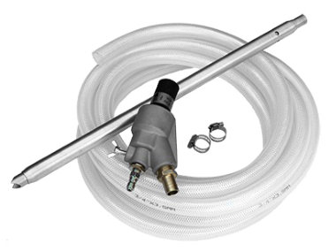 Wet sandblasting kit attachment for pressure washers — lance, hose, abrasive pickup tube and clamps for dustless surface prep at Enzo's Cleaning Systems in Ohio