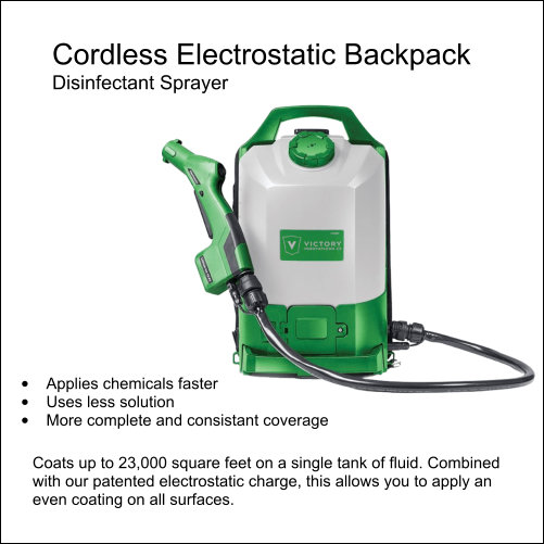Cordless Electrostatic Backpack Disinfectant Sprayer